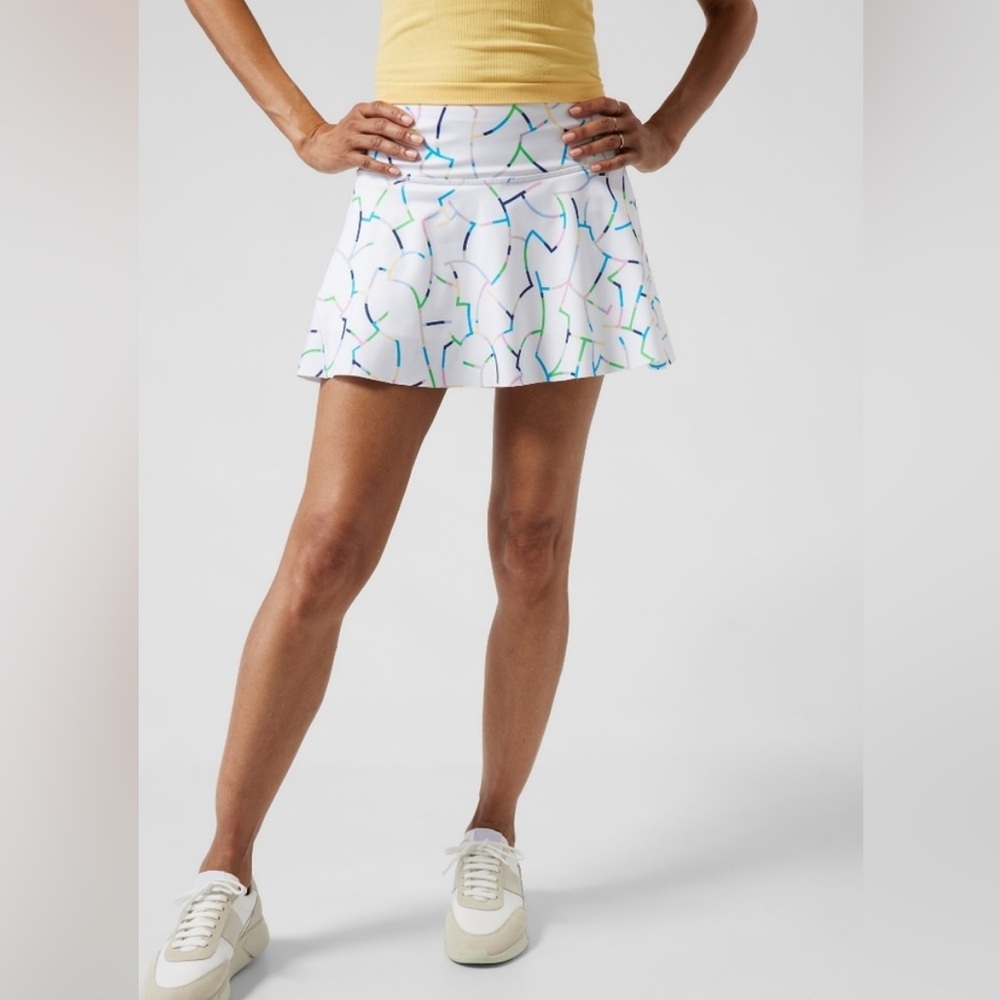 Athleta Multi Color Print Skirt Skort Tennis Pickleball Golf